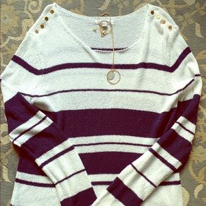 Striped sweater tunic